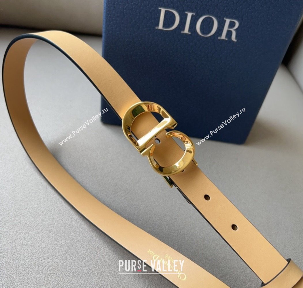 Dior Calfskin Leather Belt 2cm with CD Buckle Yellow 2024 1127 (99-241127128)