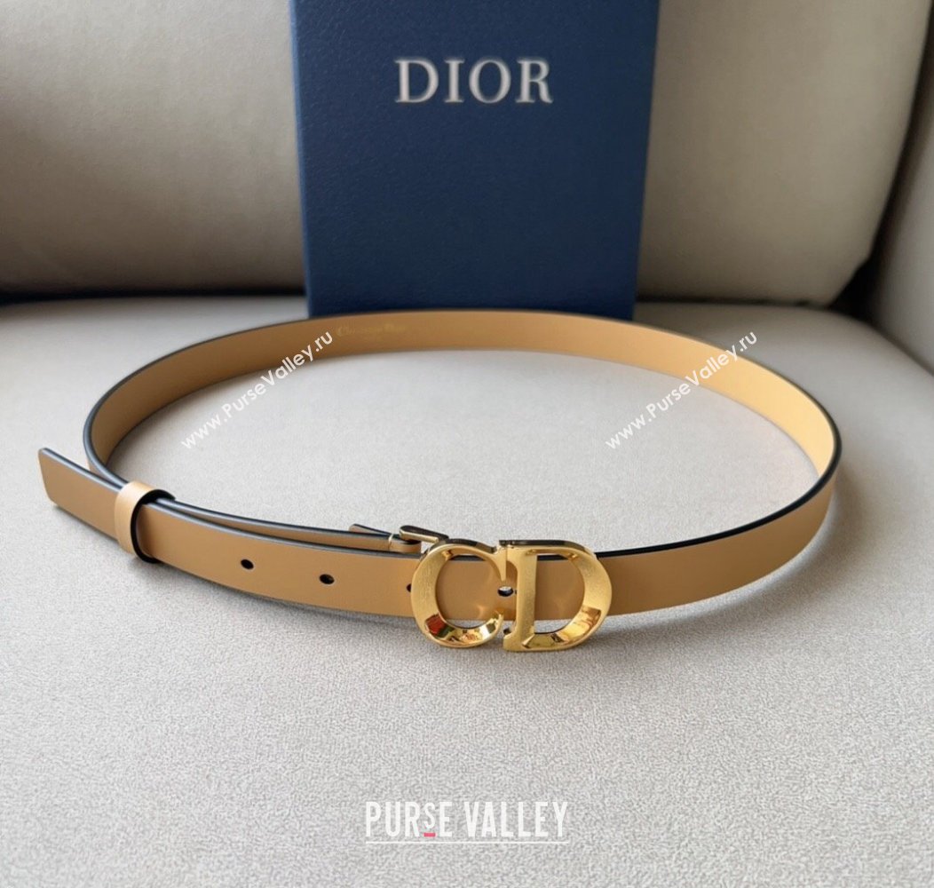 Dior Calfskin Leather Belt 2cm with CD Buckle Yellow 2024 1127 (99-241127128)