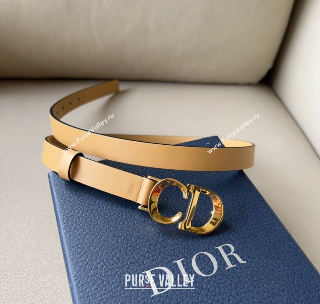 Dior Calfskin Leather Belt 2cm with CD Buckle Yellow 2024 1127 (99-241127128)