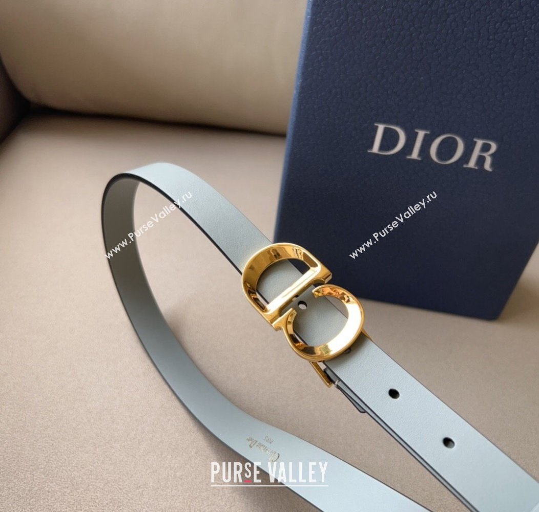 Dior Calfskin Leather Belt 2cm with CD Buckle Grey 2024 1127 (99-241127129)