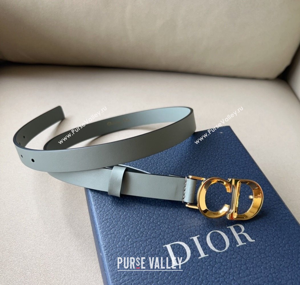 Dior Calfskin Leather Belt 2cm with CD Buckle Grey 2024 1127 (99-241127129)