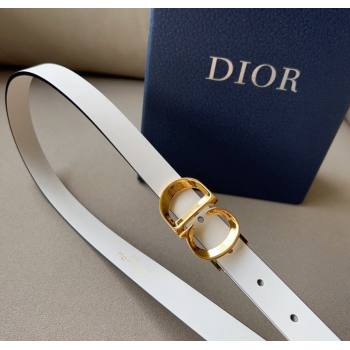 Dior Calfskin Leather Belt 2cm with CD Buckle White 2024 1127 (99-241127130)