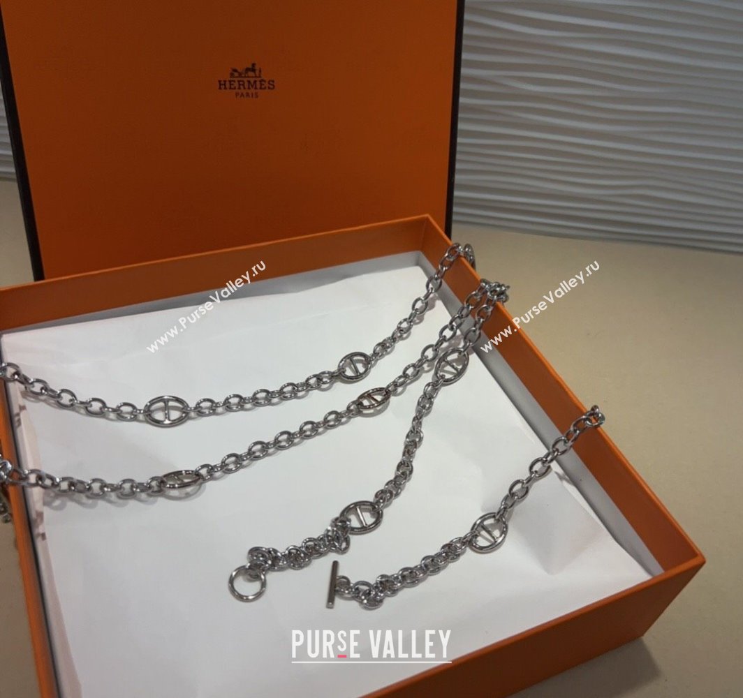 Hermes Kelly Chain Belt Silver 2025 HS011001 (99-250110069)