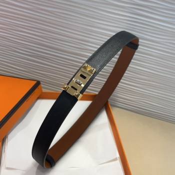 Hermes Collier de Chien Belt 2.5cm in Madame Calfskin with Gold Hardware Black 2025 0314 (99-250314086)