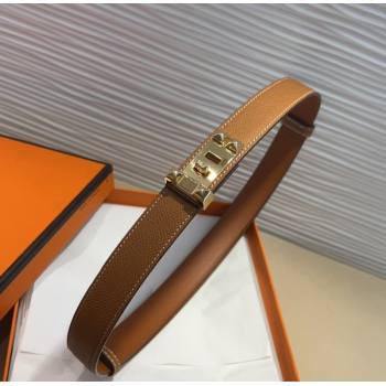 Hermes Collier de Chien Belt 2.5cm in Madame Calfskin with Gold Hardware Brown 2025 0314 (99-250314087)