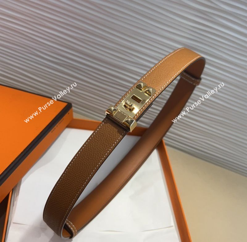 Hermes Collier de Chien Belt 2.5cm in Madame Calfskin with Gold Hardware Brown 2025 0314 (99-250314087)