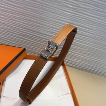 Hermes Collier de Chien Belt 2.5cm in Madame Calfskin with Silver Hardware Brown 2025 0314 (99-250314088)