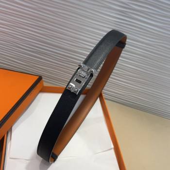 Hermes Collier de Chien Belt 2.5cm in Madame Calfskin with Silver Hardware Black 2025 0314 (99-250314089)
