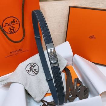 Hermes Kelly Jean Belt 1.8cm in Denim and Epsom Leather Dark Blue 2025 0314 (99-250314126)