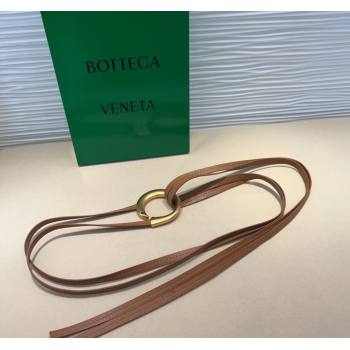 Bottega Veneta Sardine Calfskin Waist Belt Brown 2025 2011025 (99-250508137)