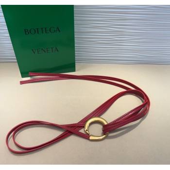 Bottega Veneta Sardine Calfskin Waist Belt Red 2025 2011025 (99-250508139)