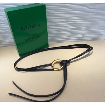 Bottega Veneta Sardine Calfskin Waist Belt Black 2025 2011025 (99-250508136)
