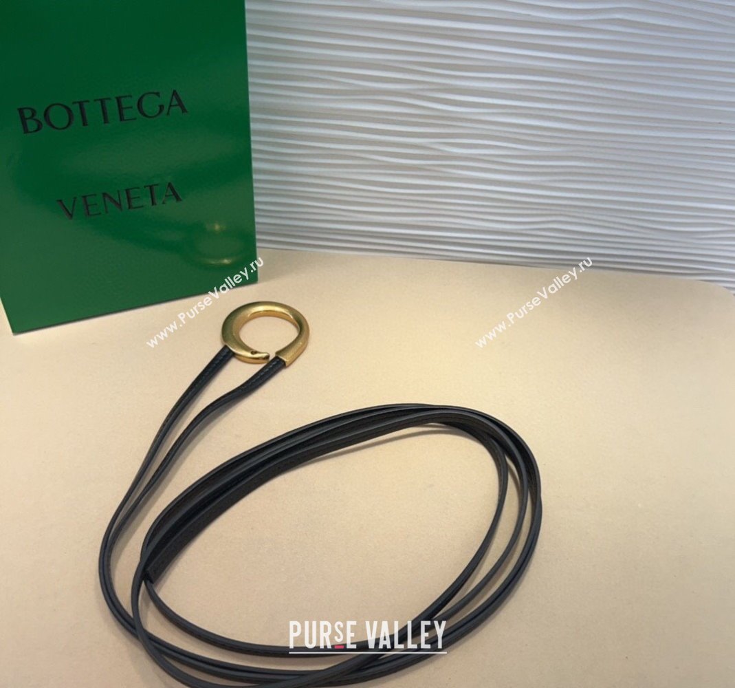 Bottega Veneta Sardine Calfskin Waist Belt Black 2025 2011025 (99-250508136)