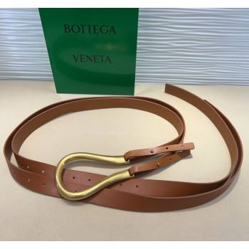 Bottega Veneta Calfskin Waist Belt Brown2 2025 2014025 (99-250508142)