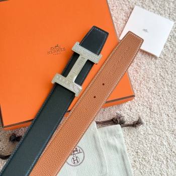 Hermes Mens Constance Touareg Reversible Leather Belt 3.8cm Brown 2025 0617 (99-250617103)