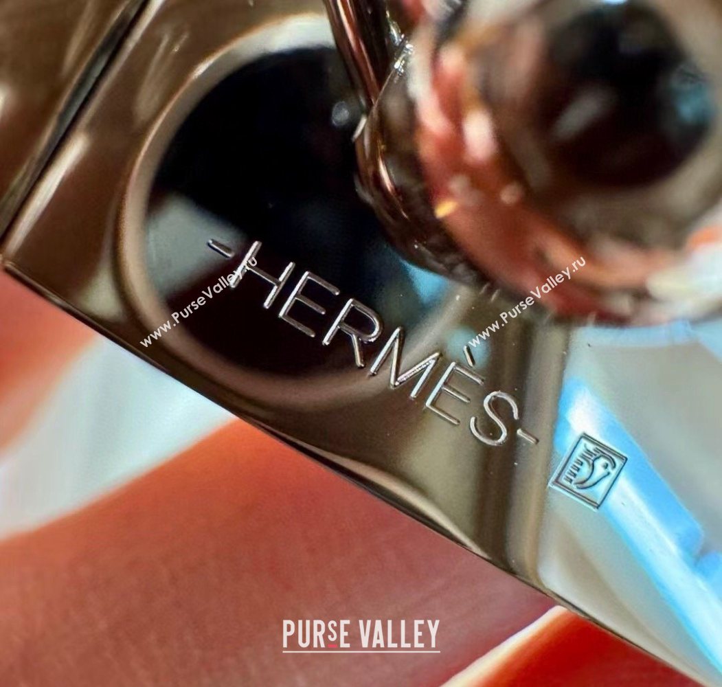 Hermes Womens Rivale Belt 1.8cm with Two Medor Studs and Ring Buckle Pink/Silver 2025 (99-250725035)