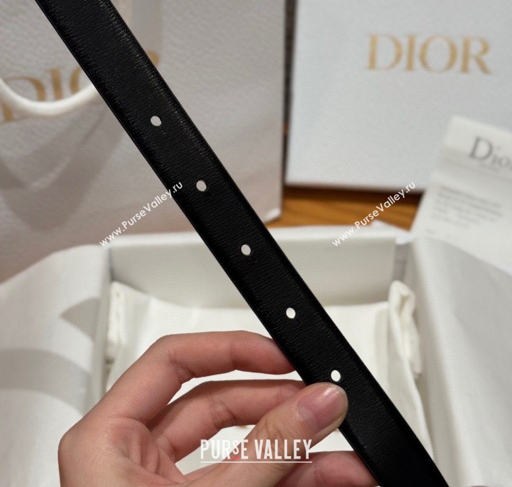 Dior CD Buckle Reversible Belt 2cm in Smooth Leather Black 2025 DR2012025 (99-250725037)