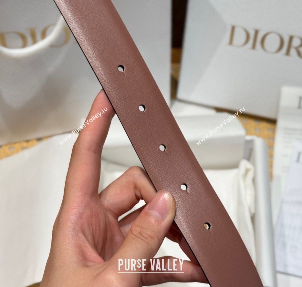 Dior CD Buckle Reversible Belt 3.5cm in Smooth Leather Powder 2025 DR2013025 (99-250725049)