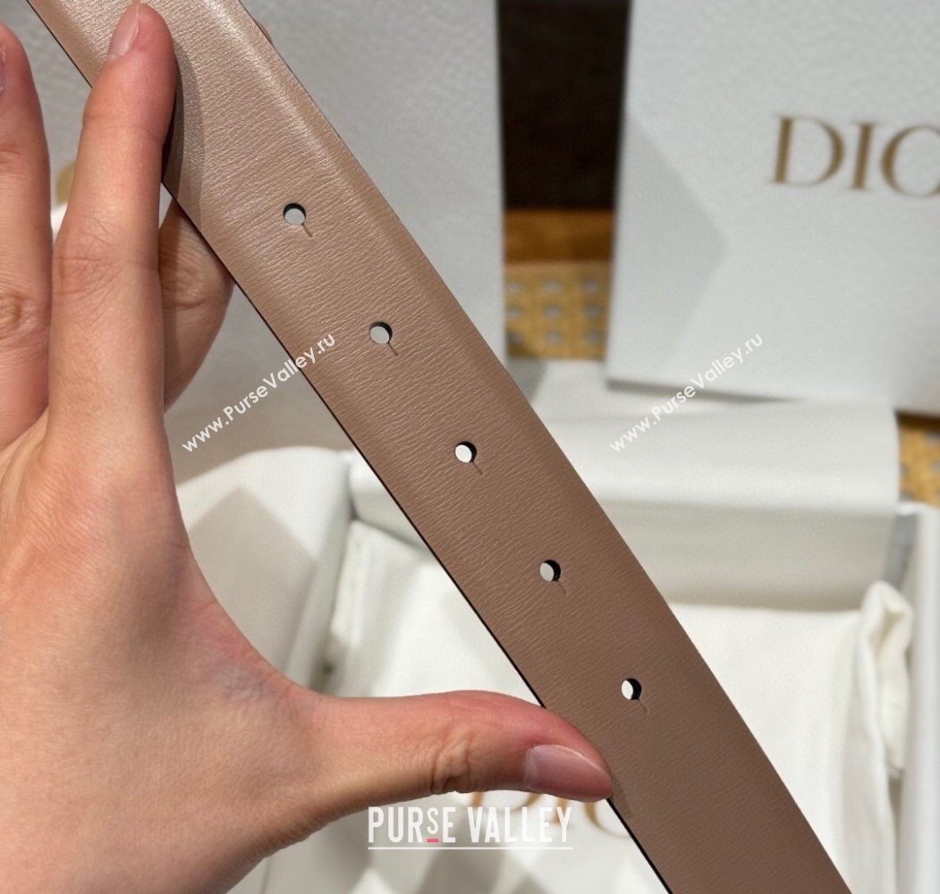 Dior CD Buckle Reversible Belt 3.5cm in Smooth Leather Beige 2025 DR2013025 (99-250725046)