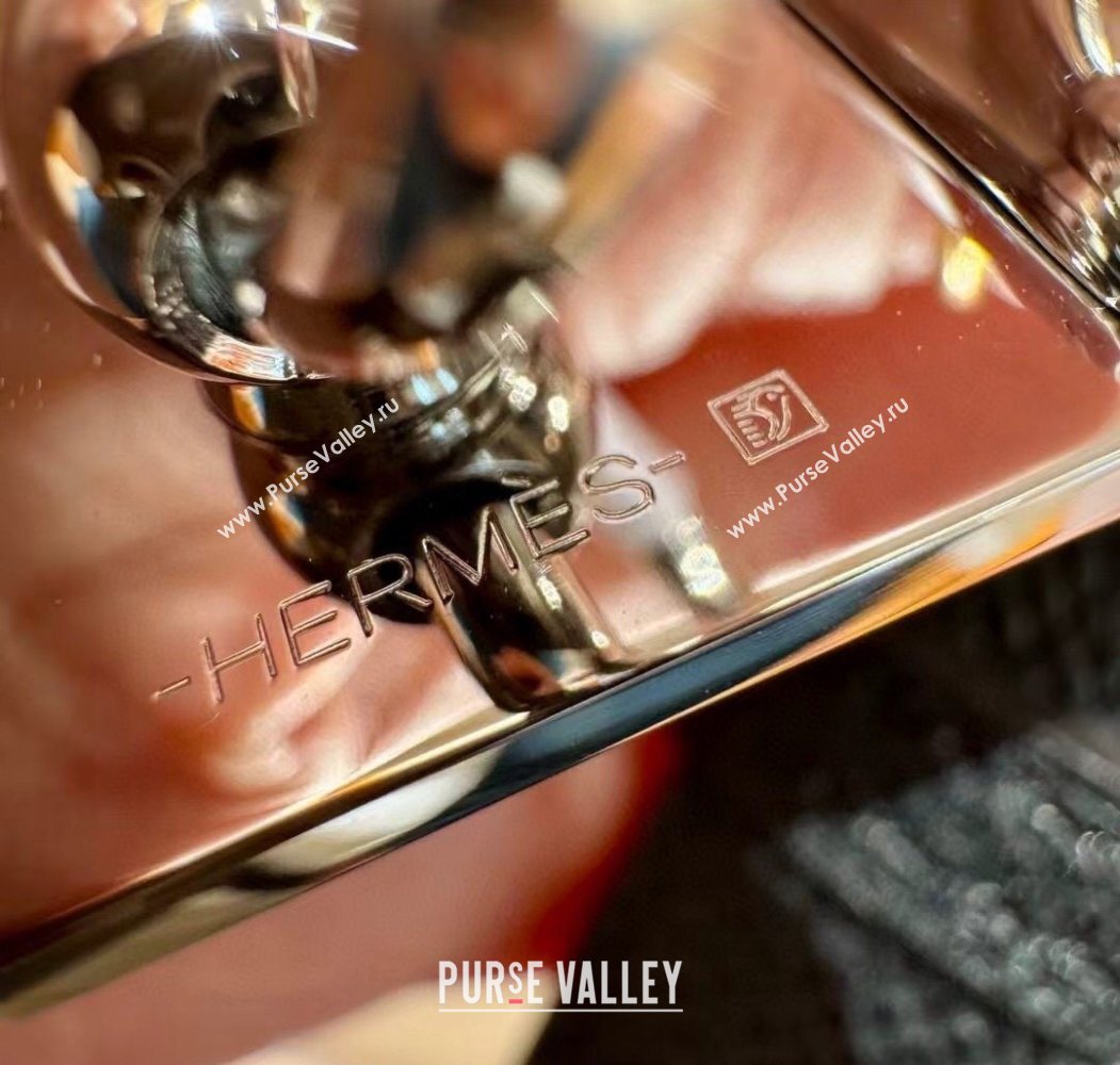 Hermes Womens Rivale Belt 1.8cm with Two Medor Studs and Ring Buckle Black/Silver 2025 (99-250725022)