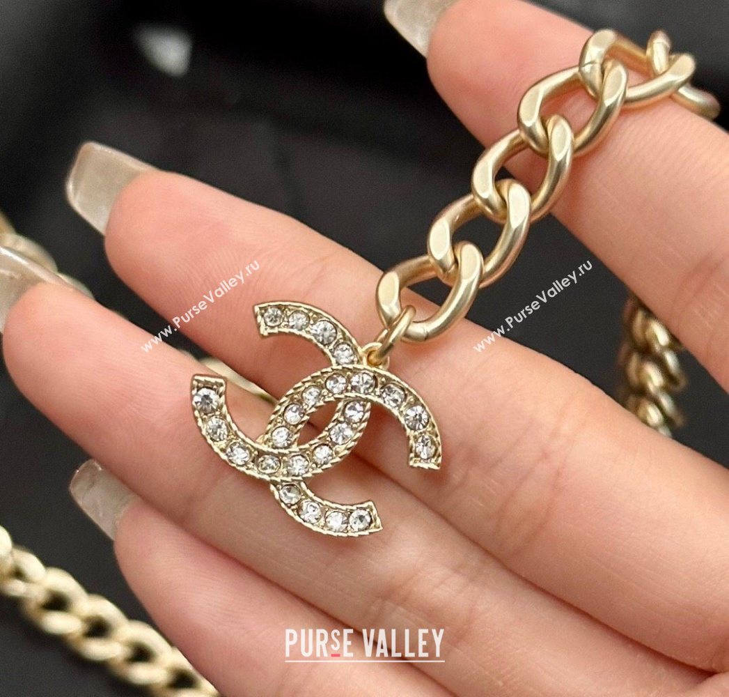 Chanel Chain Belt with CHANEL Letters Gold 2025 0724 (99-250724154)