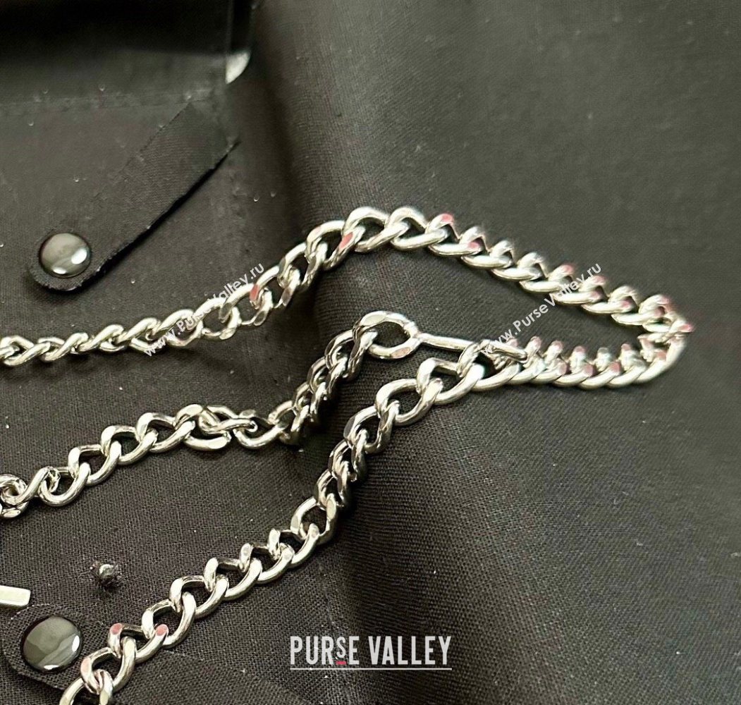 Chanel Chain Belt with CHANEL Letters Silver 2025 0724 (99-250724153)