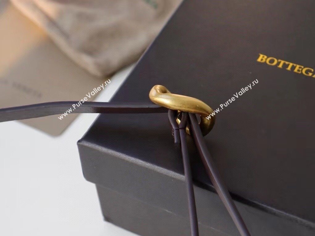 Bottega Veneta Calfskin Leather Belt 1cm with Knot Buckle Fondant Brown 2025 0725 (99-250725072)