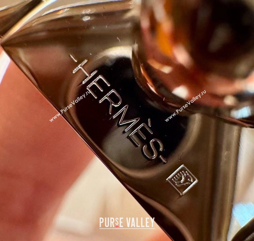 Hermes Womens Rivale Belt 1.8cm with Two Medor Studs and Ring Buckle Elephant Grey/Silver 2025 (99-250725029)