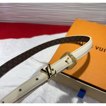 Louis Vuitton Darling Ard Belt 1.5cm in Leather White/Black LV 2025 LV091201 (99-250912103)