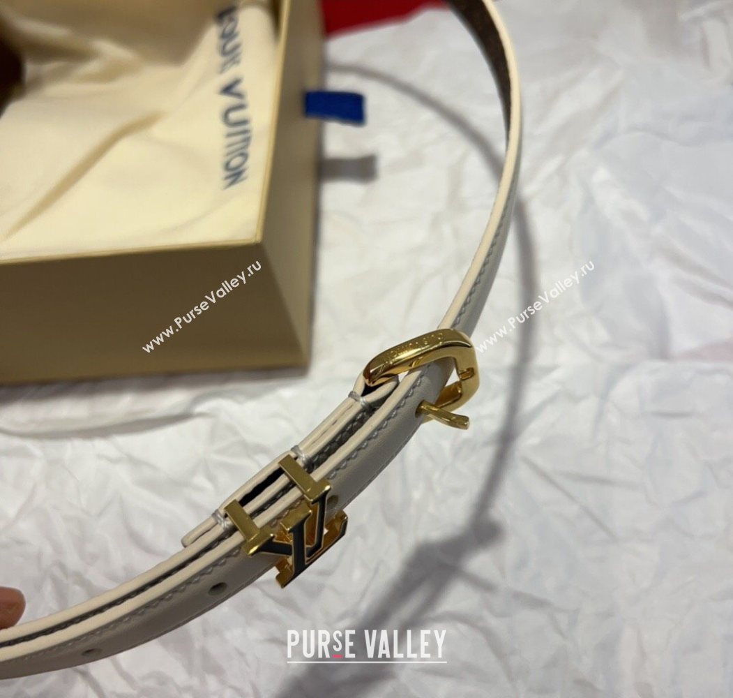 Louis Vuitton Darling Ard Belt 1.5cm in Leather White/Black LV 2025 LV091201 (99-250912103)