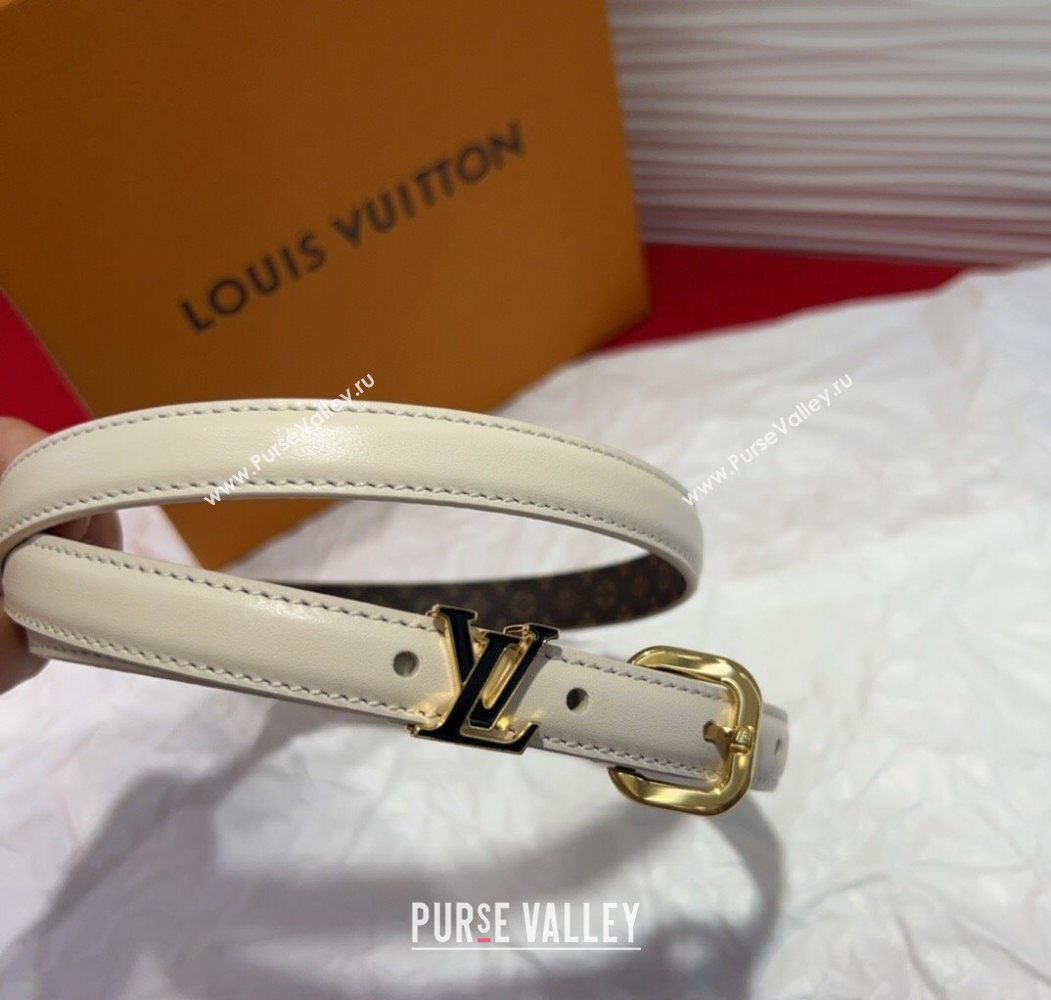 Louis Vuitton Darling Ard Belt 1.5cm in Leather White/Black LV 2025 LV091201 (99-250912103)