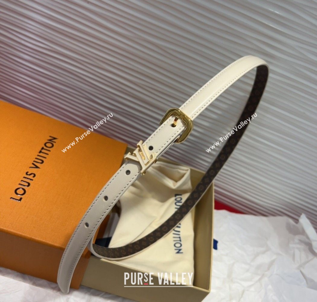 Louis Vuitton Darling Ard Belt 1.5cm in Leather White2/LV 2025 LV091201 (99-250912104)