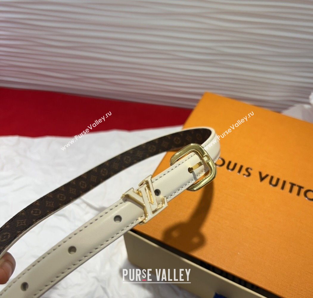 Louis Vuitton Darling Ard Belt 1.5cm in Leather White2/LV 2025 LV091201 (99-250912104)