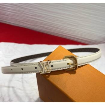 Louis Vuitton Darling Ard Belt 1.5cm in Leather White2/LV 2025 LV091201 (99-250912104)