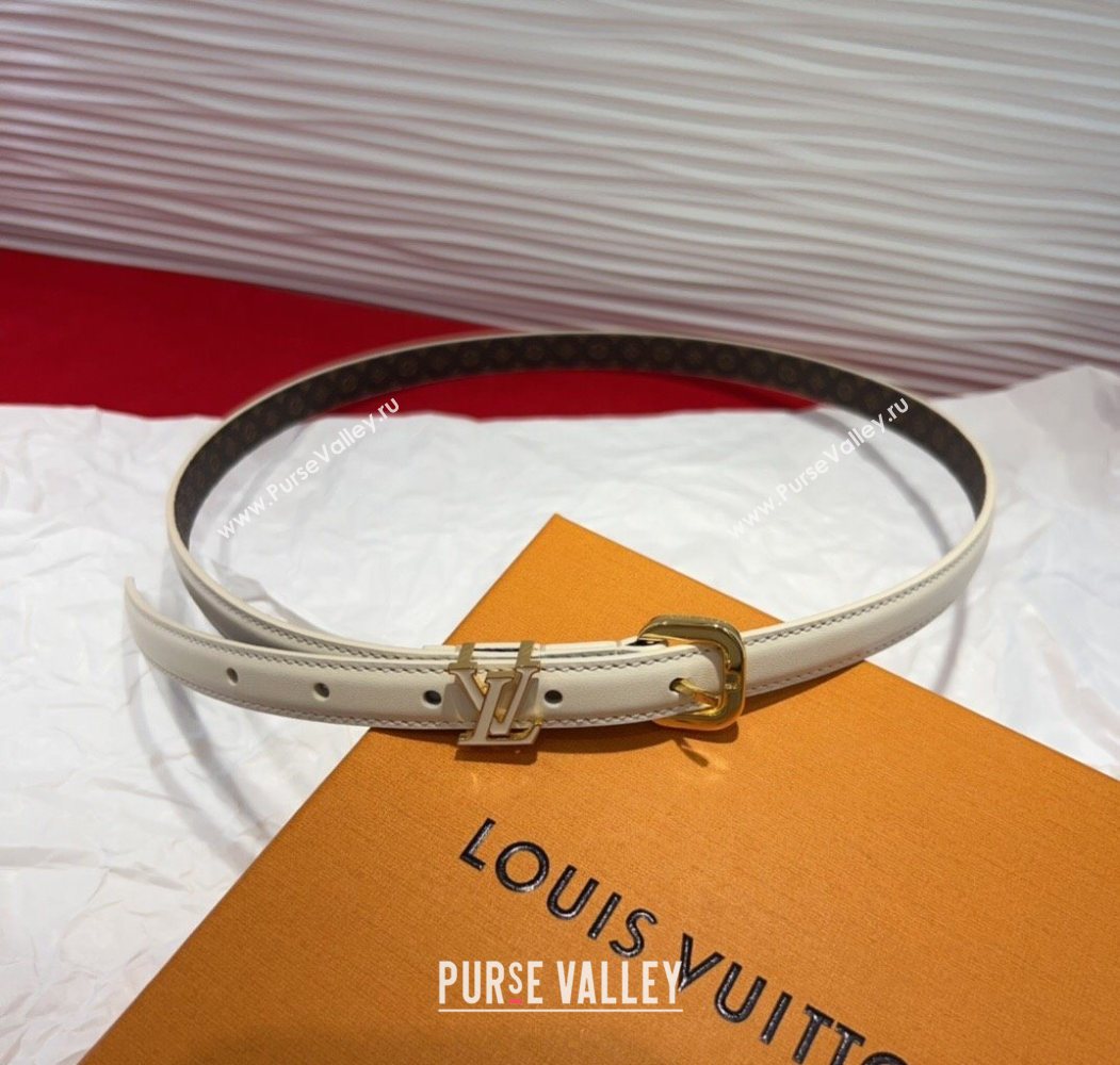 Louis Vuitton Darling Ard Belt 1.5cm in Leather White2/LV 2025 LV091201 (99-250912104)