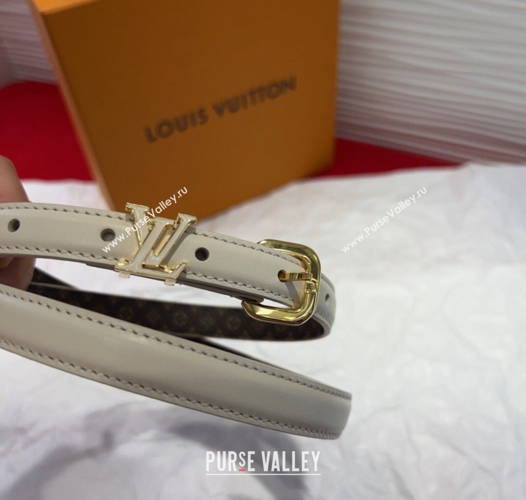 Louis Vuitton Darling Ard Belt 1.5cm in Leather White2/LV 2025 LV091201 (99-250912104)