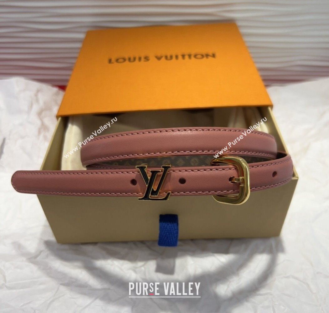 Louis Vuitton Darling Ard Belt 1.5cm in Leather Pink/Black LV 2025 LV091201 (99-250912105)