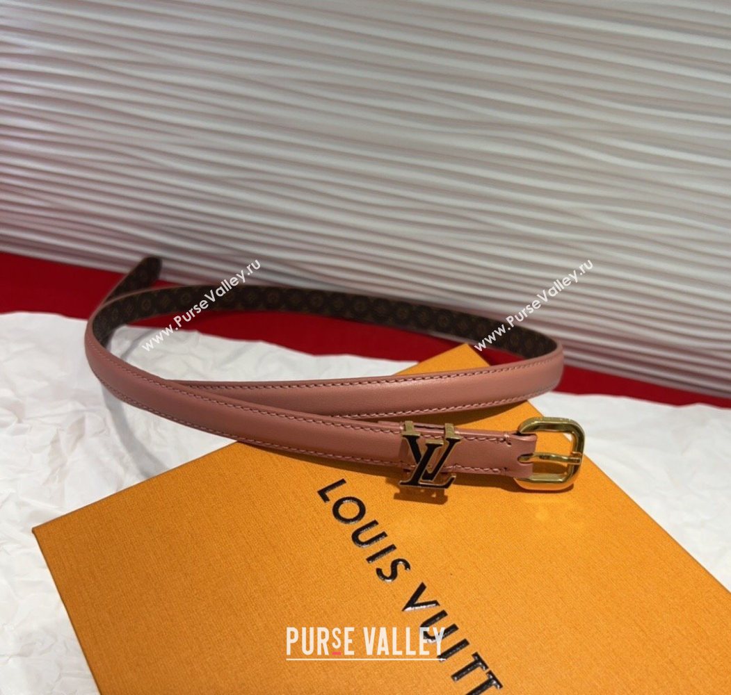 Louis Vuitton Darling Ard Belt 1.5cm in Leather Pink/Black LV 2025 LV091201 (99-250912105)