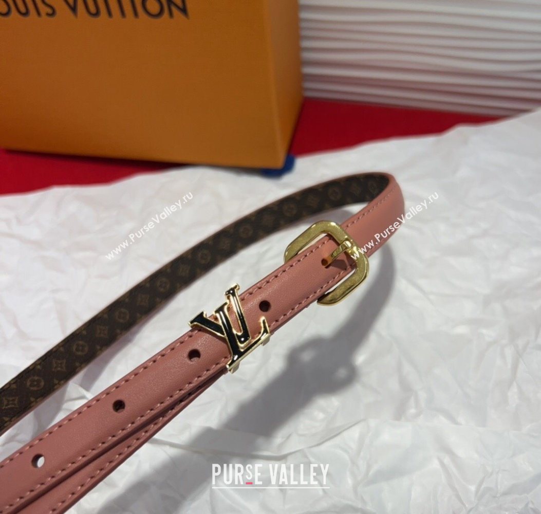 Louis Vuitton Darling Ard Belt 1.5cm in Leather Pink/Black LV 2025 LV091201 (99-250912105)
