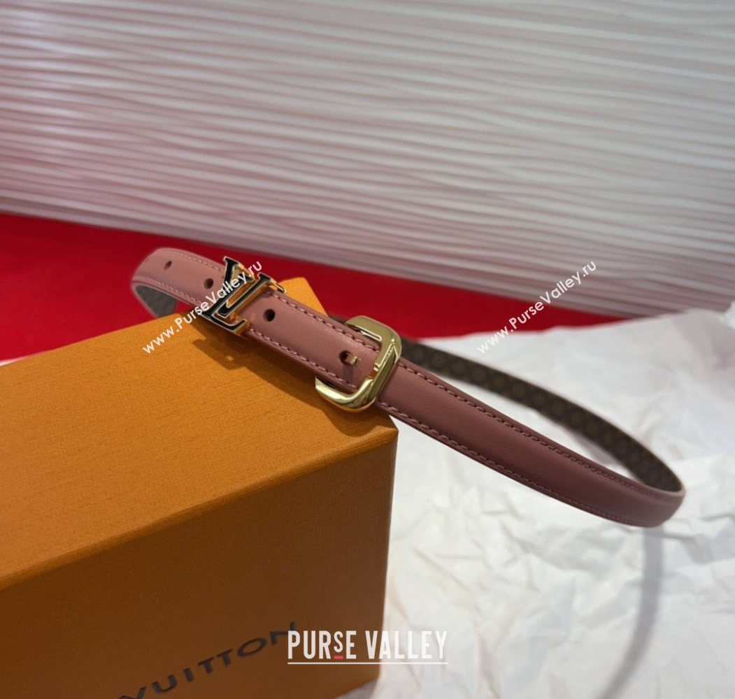 Louis Vuitton Darling Ard Belt 1.5cm in Leather Pink/Black LV 2025 LV091201 (99-250912105)