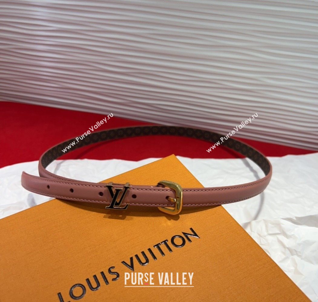 Louis Vuitton Darling Ard Belt 1.5cm in Leather Pink/Black LV 2025 LV091201 (99-250912105)