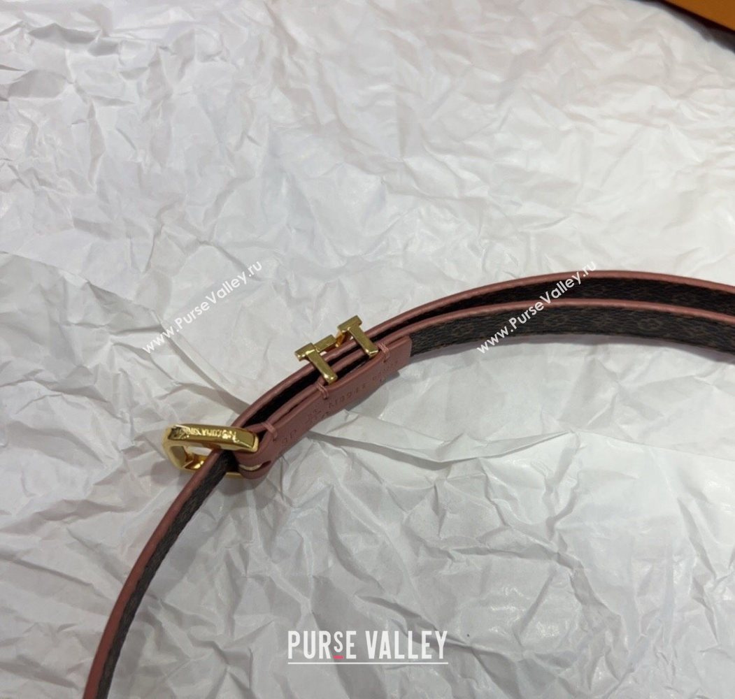 Louis Vuitton Darling Ard Belt 1.5cm in Leather Pink/Black LV 2025 LV091201 (99-250912105)