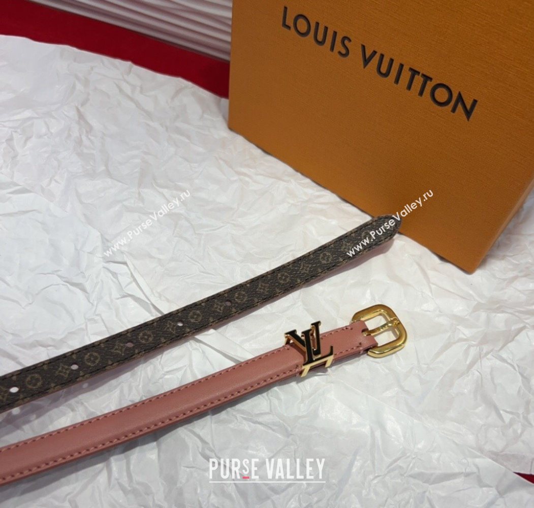 Louis Vuitton Darling Ard Belt 1.5cm in Leather Pink/Black LV 2025 LV091201 (99-250912105)