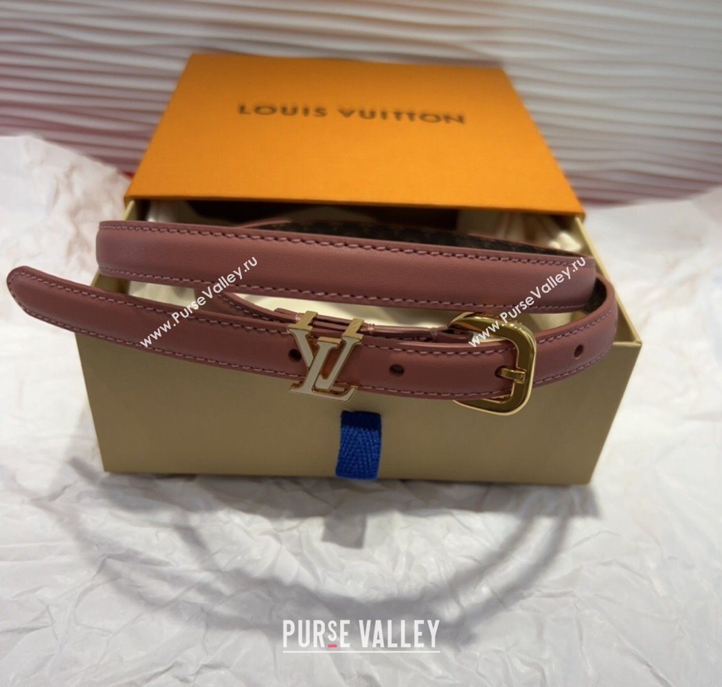 Louis Vuitton Darling Ard Belt 1.5cm in Leather Pink/White LV 2025 LV091201 (99-250912106)