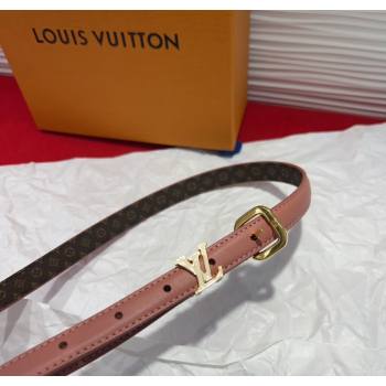Louis Vuitton Darling Ard Belt 1.5cm in Leather Pink/White LV 2025 LV091201 (99-250912106)