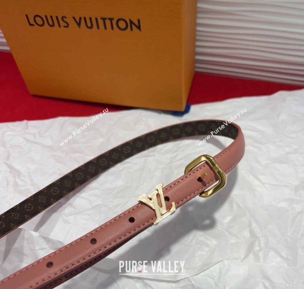 Louis Vuitton Darling Ard Belt 1.5cm in Leather Pink/White LV 2025 LV091201 (99-250912106)