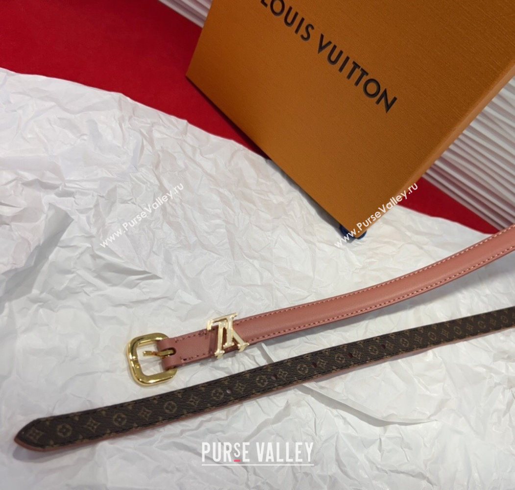 Louis Vuitton Darling Ard Belt 1.5cm in Leather Pink/White LV 2025 LV091201 (99-250912106)