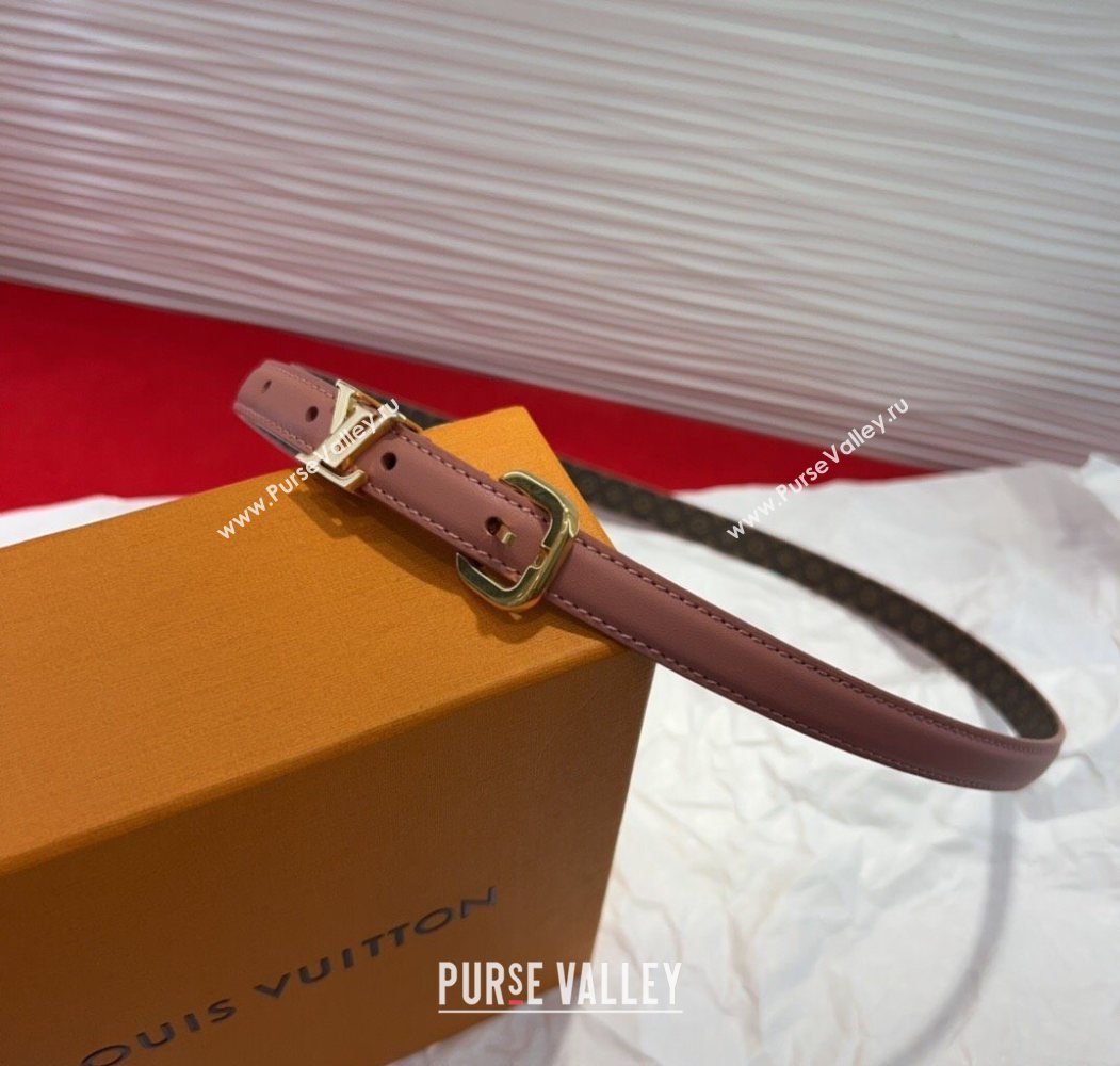 Louis Vuitton Darling Ard Belt 1.5cm in Leather Pink/White LV 2025 LV091201 (99-250912106)