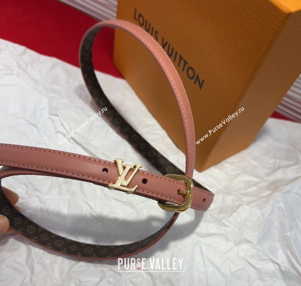 Louis Vuitton Darling Ard Belt 1.5cm in Leather Pink/White LV 2025 LV091201 (99-250912106)