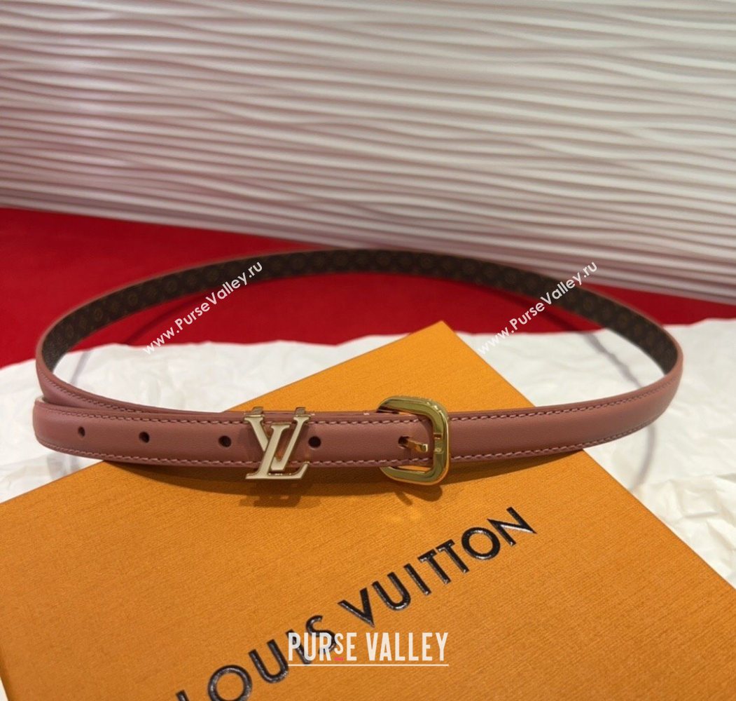 Louis Vuitton Darling Ard Belt 1.5cm in Leather Pink/White LV 2025 LV091201 (99-250912106)